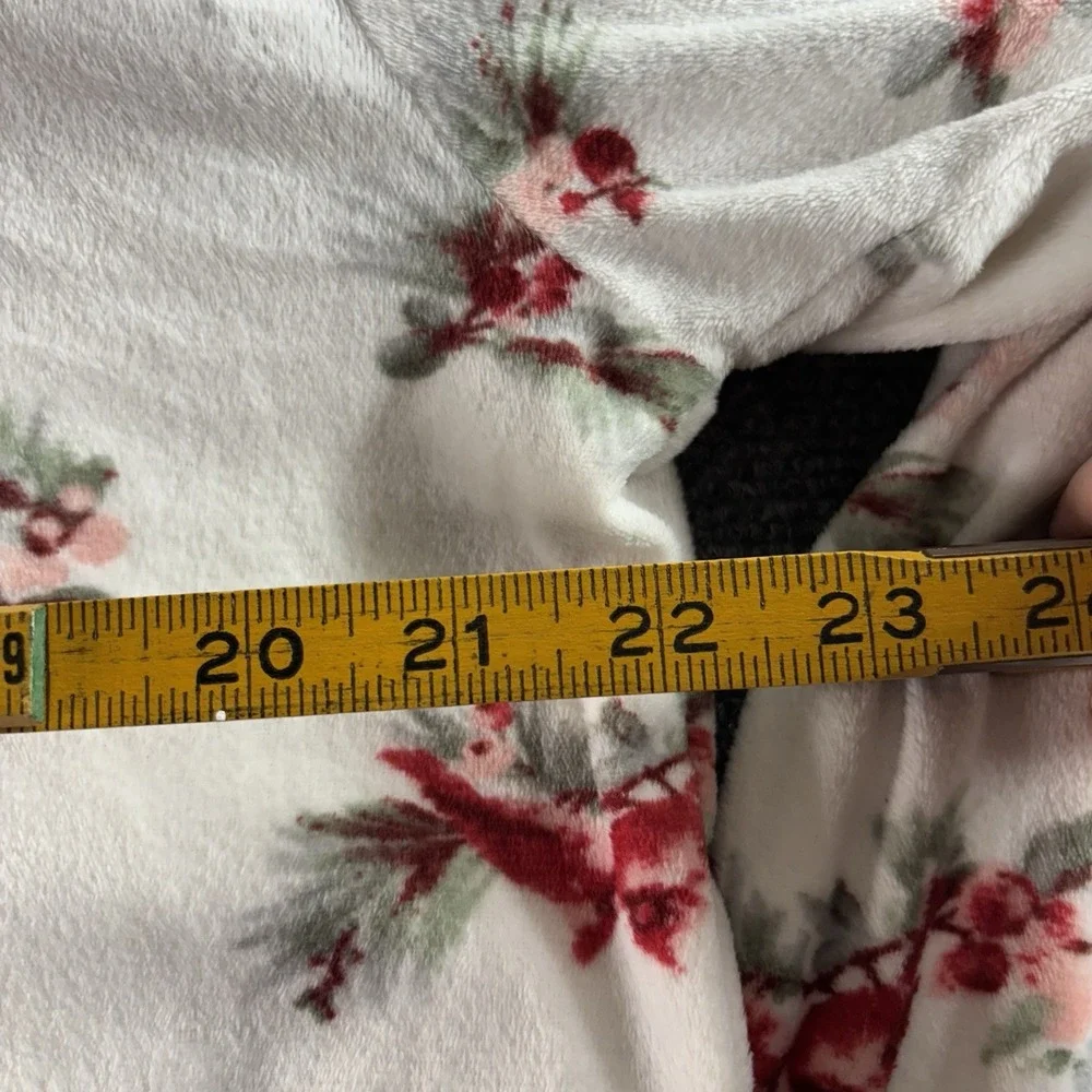 LAURA ASHLEY Sleep Shirt Pajama Top XL White Florals